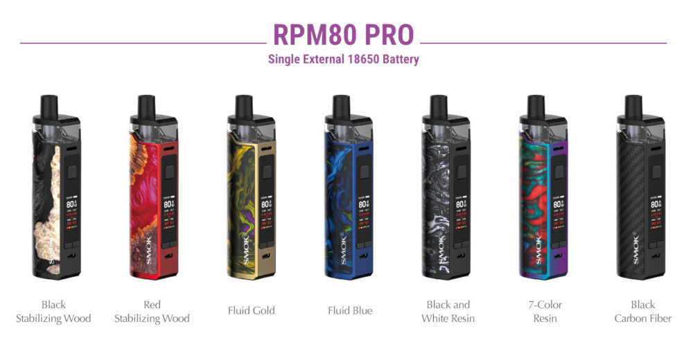 Smok RPM80 Pro Mod Pod Colors