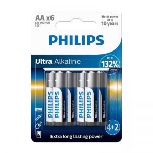 Philips Ultra Αλκαλικές AA Μπαταρίες 1.5V, 6τμχ