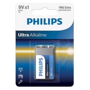 Philips Ultra Αλκαλικές 9V Μπαταρία, 1τμχ