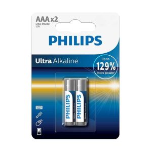 Philips Ultra Αλκαλικές AAA Μπαταρίες 1.5V, 2τμχ