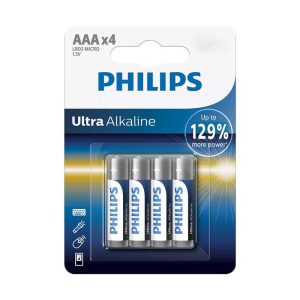 Philips Ultra Αλκαλικές AAA Μπαταρίες 1.5V, 4τμχ