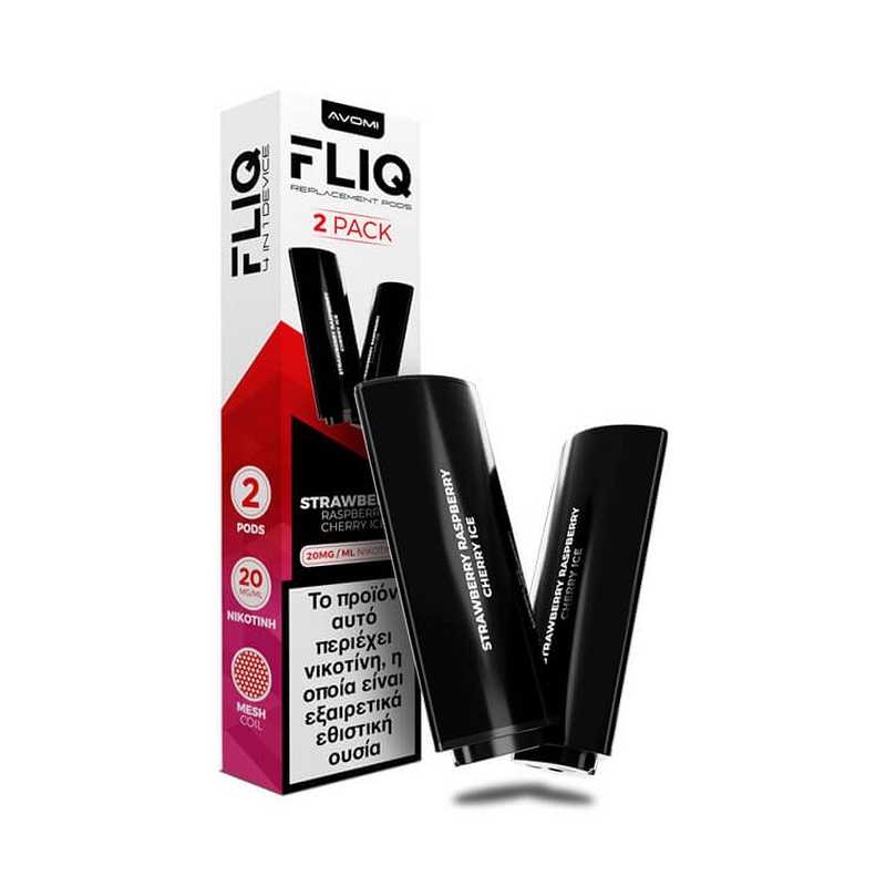 AVOMI FLIQ Pod Strawberry Raspberry Cherry Ice Prefilled 2ml 20mg