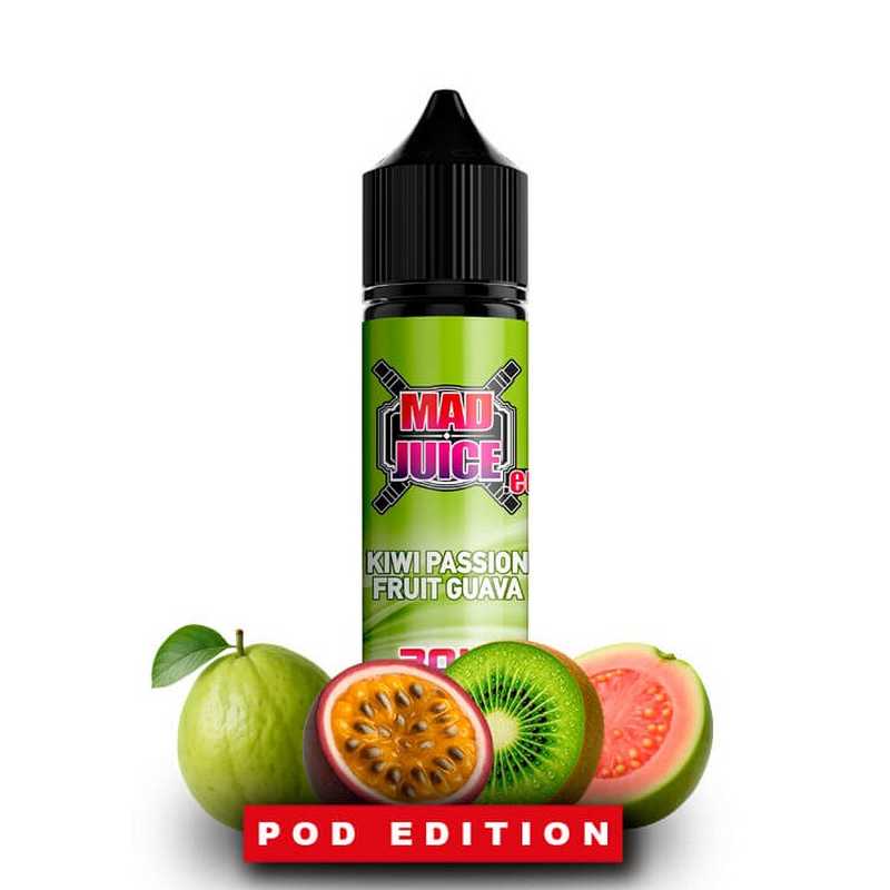 Mad Juice Pod Edition Kiwi Passion Fruit Guava Flavor Shot 12/60ml