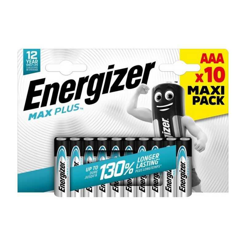 Energizer Max Plus Alkaline AAA E92LR03 Μπαταρία - 10τμχ