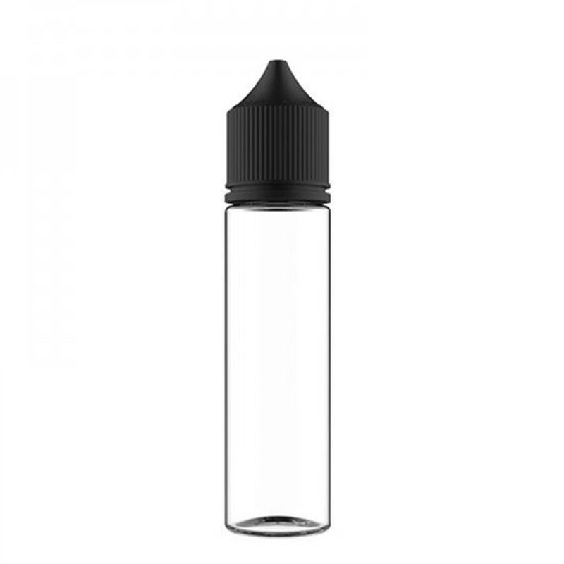 Chubby Gorilla Unicorn Bottle Transparent Black Cap 60ml